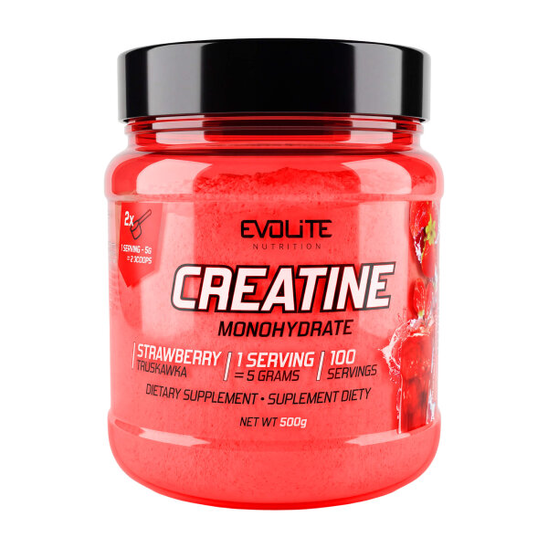 Evolite Nutrition Creatine Monohydrate 500g Strawberry
