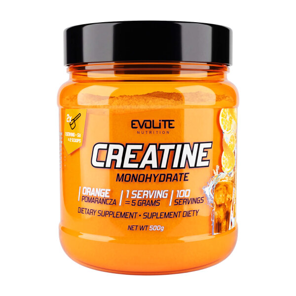 Evolite Nutrition Creatine Monohydrate 500g Orange