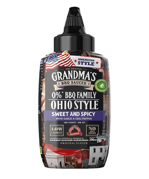 Max Protein Grandmas BBQ Sauces 290ml Ohio Sweet and Spicy with Garlic & Chilli Pepper