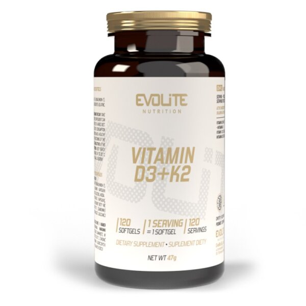 Evolite Nutrition Vitamin D3+K2 120 Caps