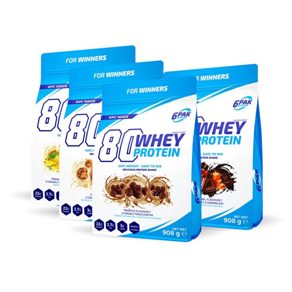 6PAK 80 Whey Protein 900g