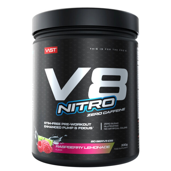 Vast Sports V8 Nitro Zero Caffeine 364g Peach Nectarine