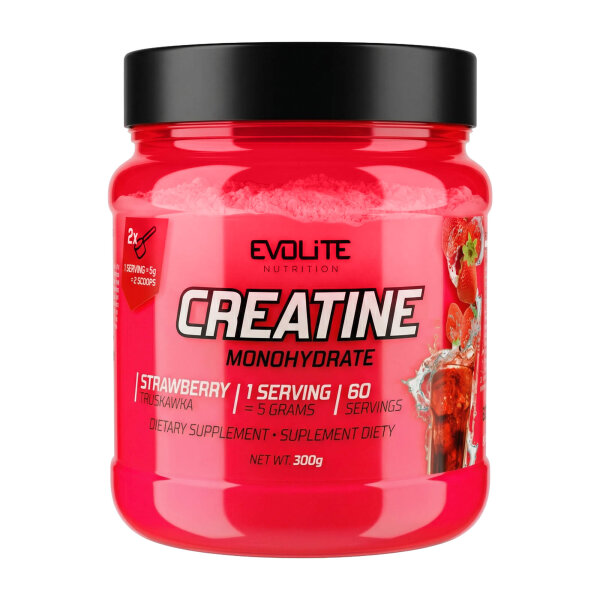Evolite Nutrition Creatine Monohydrate 300g Strawberry