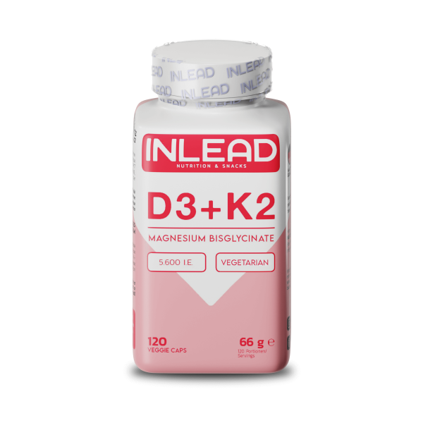 Inlead Nutrition Vitamin D3 + K2 + Magnesium 120 Veggie Caps