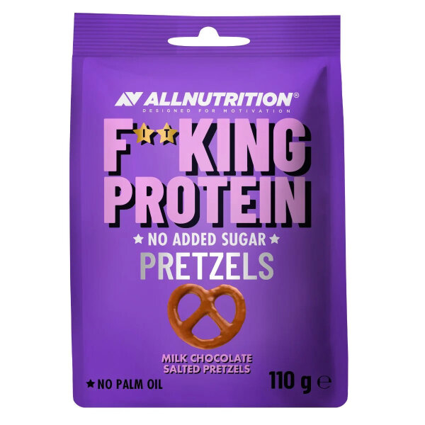 Allnutrition Fitking Protein Pretzels 110g Milk Chocolate Salted Pretzels