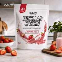 Evolite Nutrition Casein 1kg Strawberry Milkshake
