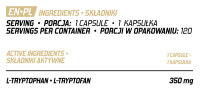 Evolite Nutrition L-Tryptophan 350 mg - 120 Vege Caps