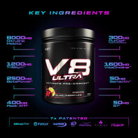 Vast Sports V8 Ultra Ultimate Preworkout 365g Blue Razzberry