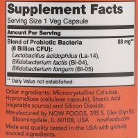 Now Foods 8 Billion Acidophilus & Bifidus 60 Vege Caps