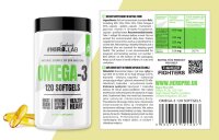 Hiro Lab Omega 3 - 1000 mg Fischöl - 330 EPA / 220 DHA - 120 Softgels