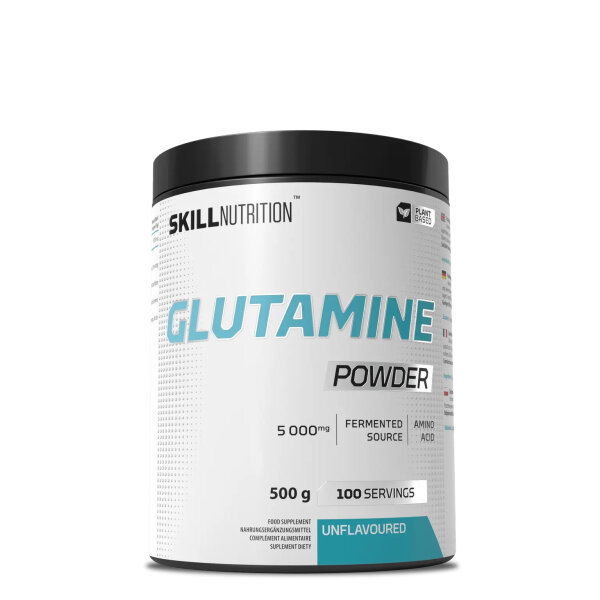 Skill Nutrition L-Glutamin Pulver - 500 g (Geschmacksneutral)
