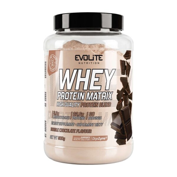 Evolite Nutrition Whey Protein Matrix 900g Double Chocolate
