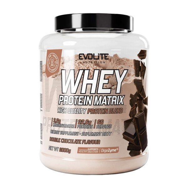 Evolite Nutrition Whey Protein Matrix 2000g Double Chocolate