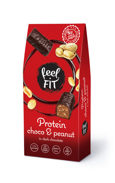 Feel Fit Protein Choco and Peanut in dark chocolate 83g