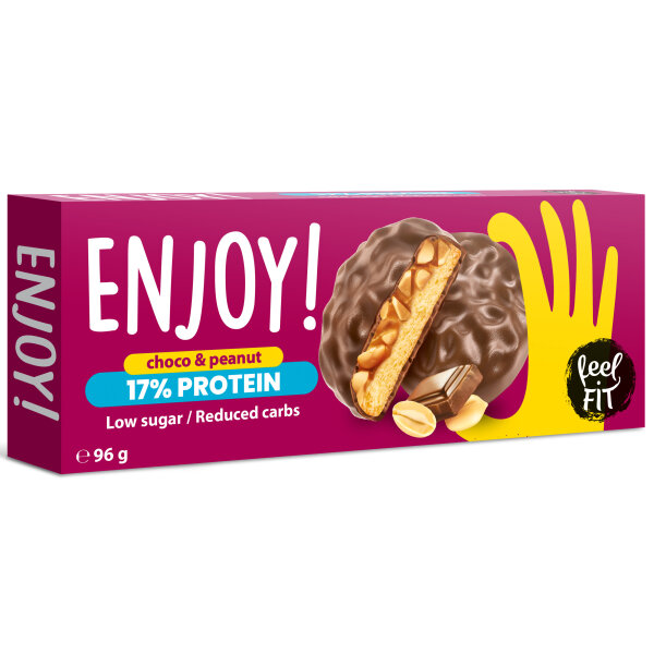Feel Fit Enjoy! Protein Choco and Peanut Cookies 96g
