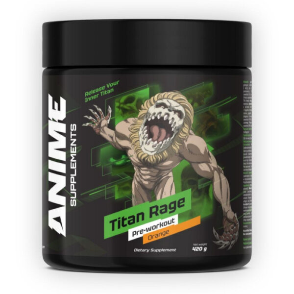 Anime Supplements Titan Rage Pre-Workout 420g Orange