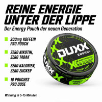 DUXX Energy Pouches Koffein 200mg Crispy Mint 18 Beutel