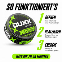 DUXX Energy Pouches Koffein Crispy Mint 18 Beutel