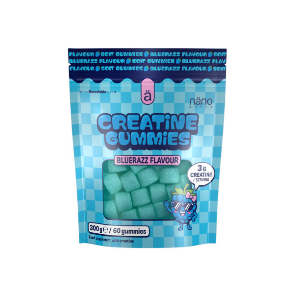 Nano Supps Creatine Gummies Bluerazz 60 St&uuml;ck